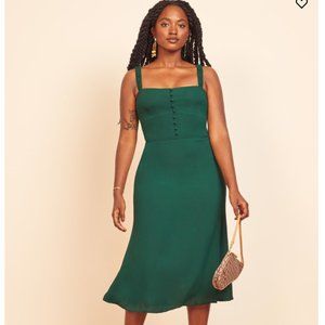 Reformation Camari Midi Dress - Emerald - NWT